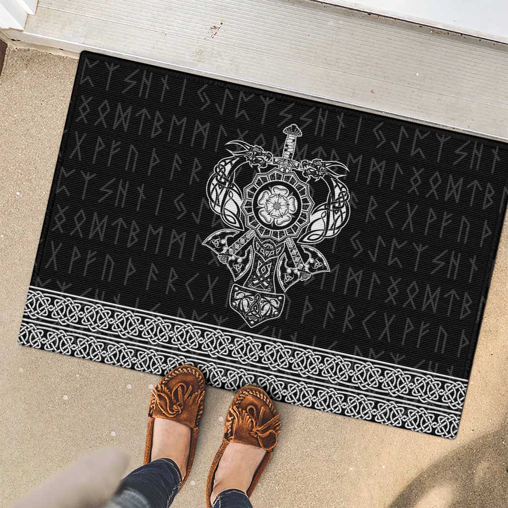 Vikings from Yorkshire Rubber Doormat Black Spirit of Jorvik - Wonder Print Shop