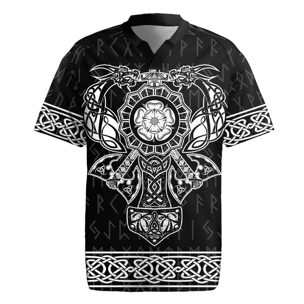 Vikings from Yorkshire Rugby Jersey Black Spirit of Jorvik - Wonder Print Shop