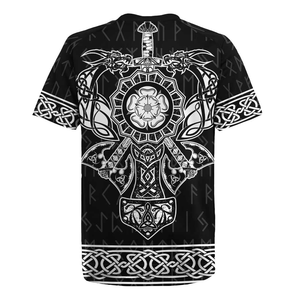 Vikings from Yorkshire Rugby Jersey Black Spirit of Jorvik - Wonder Print Shop