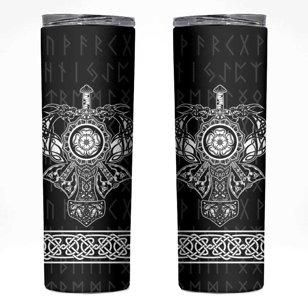 Vikings from Yorkshire Skinny Tumbler Black Spirit of Jorvik - Wonder Print Shop