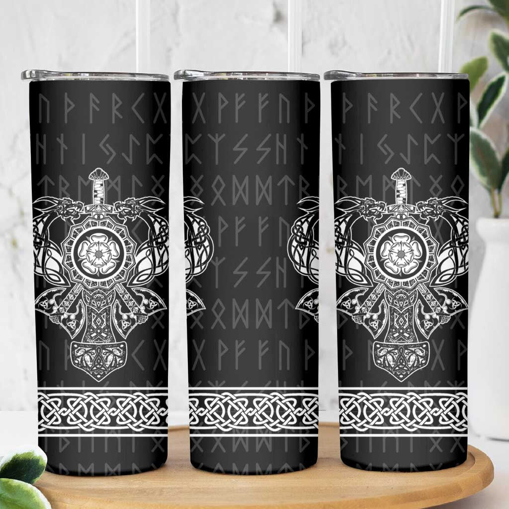 Vikings from Yorkshire Skinny Tumbler Black Spirit of Jorvik - Wonder Print Shop