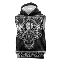 Vikings from Yorkshire Sleeveless Hoodie Black Spirit of Jorvik - Wonder Print Shop