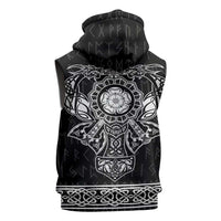 Vikings from Yorkshire Sleeveless Hoodie Black Spirit of Jorvik - Wonder Print Shop