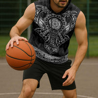 Vikings from Yorkshire Sleeveless Hoodie Black Spirit of Jorvik - Wonder Print Shop