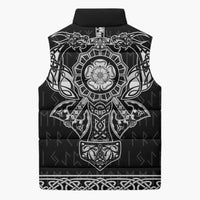 Vikings from Yorkshire Sleeveless Puffer Jacket Black Spirit of Jorvik - Wonder Print Shop