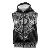 Vikings from Yorkshire Sleeveless Zip Hoodie Black Spirit of Jorvik - Wonder Print Shop