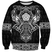 Vikings from Yorkshire Sweatshirt Black Spirit of Jorvik - Wonder Print Shop