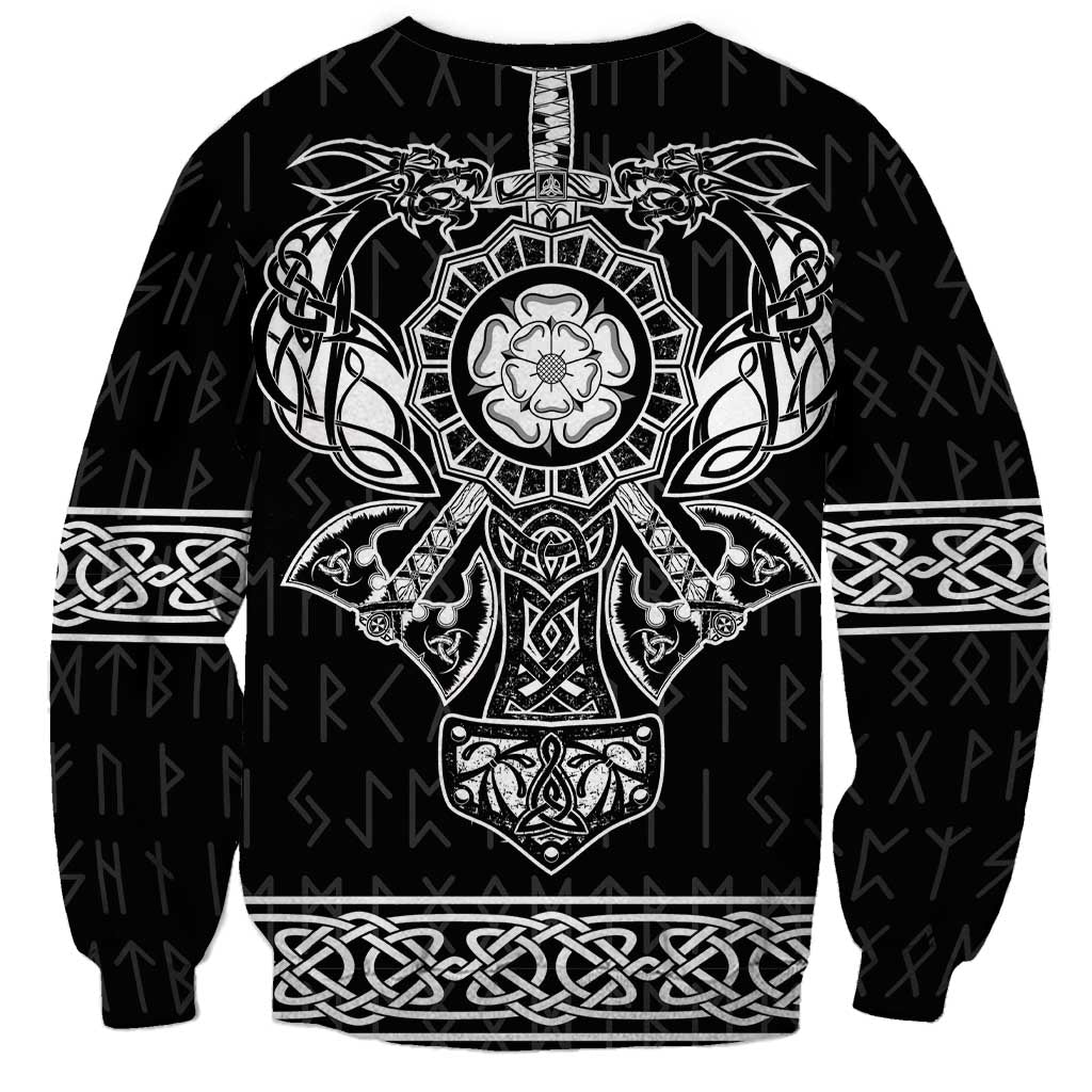 Vikings from Yorkshire Sweatshirt Black Spirit of Jorvik - Wonder Print Shop