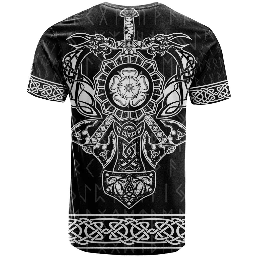 Vikings from Yorkshire T Shirt Black Spirit of Jorvik - Wonder Print Shop