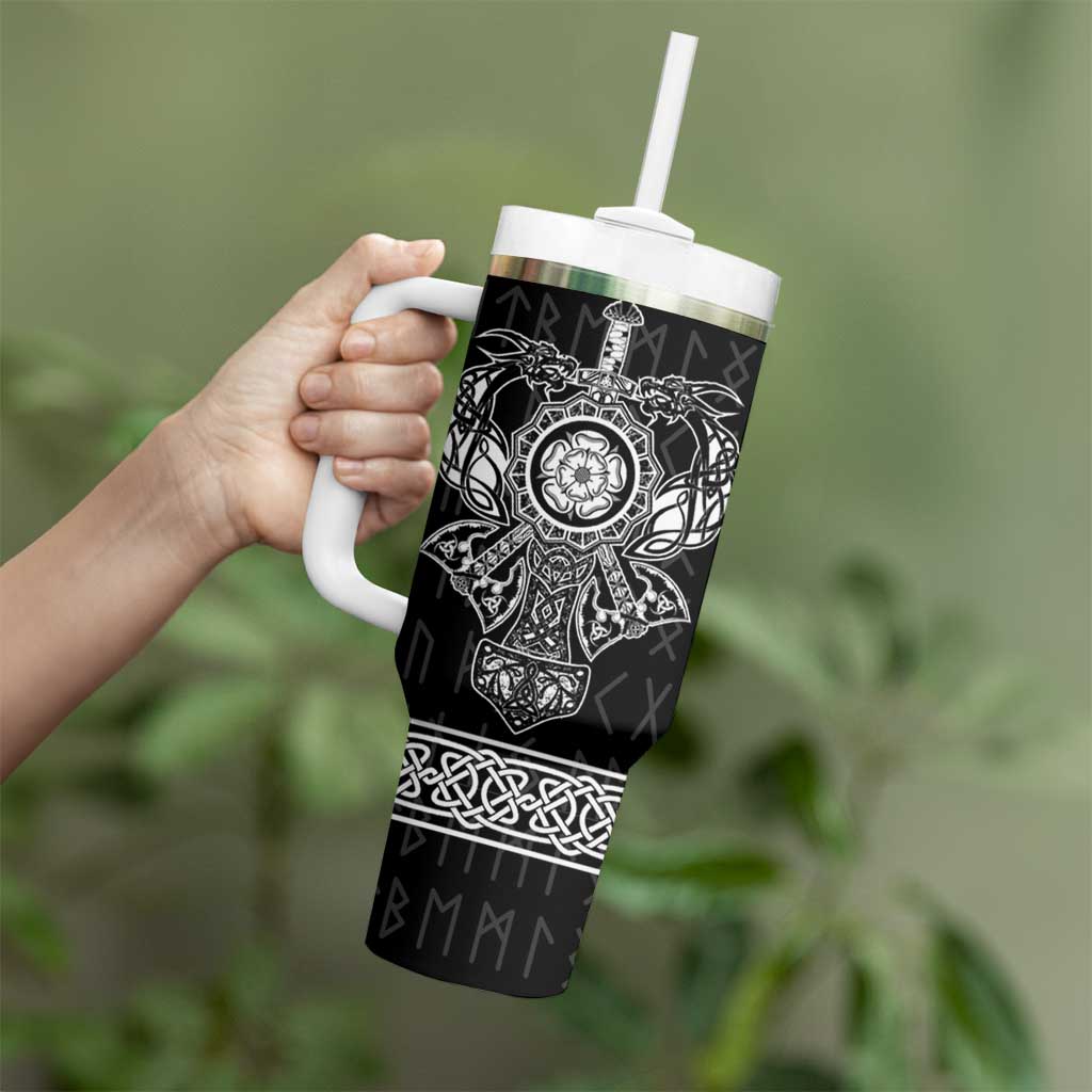 Vikings from Yorkshire Tumbler With Handle Black Spirit of Jorvik - Wonder Print Shop