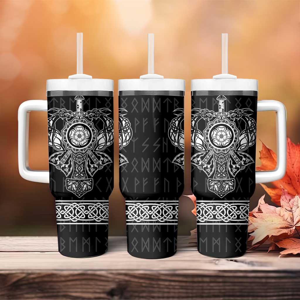 Vikings from Yorkshire Tumbler With Handle Black Spirit of Jorvik - Wonder Print Shop