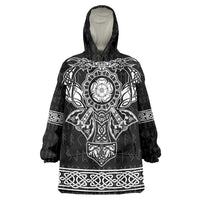 Vikings from Yorkshire Wearable Blanket Hoodie Black Spirit of Jorvik - Wonder Print Shop