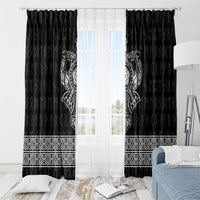 Vikings from Yorkshire Window Curtain Black Spirit of Jorvik - Wonder Print Shop