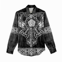 Vikings from Yorkshire Women Casual Shirt Black Spirit of Jorvik - Wonder Print Shop