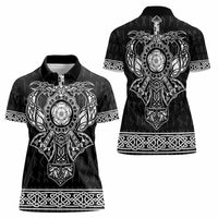 Vikings from Yorkshire Women Polo Shirt Black Spirit of Jorvik - Wonder Print Shop