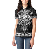 Vikings from Yorkshire Women Polo Shirt Black Spirit of Jorvik - Wonder Print Shop