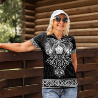 Vikings from Yorkshire Women Polo Shirt Black Spirit of Jorvik - Wonder Print Shop