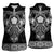 Vikings from Yorkshire Women Sleeveless Polo Shirt Black Spirit of Jorvik - Wonder Print Shop