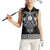 Vikings from Yorkshire Women Sleeveless Polo Shirt Black Spirit of Jorvik - Wonder Print Shop