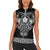 Vikings from Yorkshire Women Sleeveless Polo Shirt Black Spirit of Jorvik - Wonder Print Shop