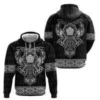 Vikings from Yorkshire Zip Hoodie Black Spirit of Jorvik - Wonder Print Shop