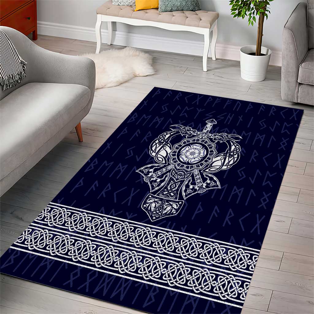 Vikings from Yorkshire Area Rug Blue Spirit of Jorvik - Wonder Print Shop