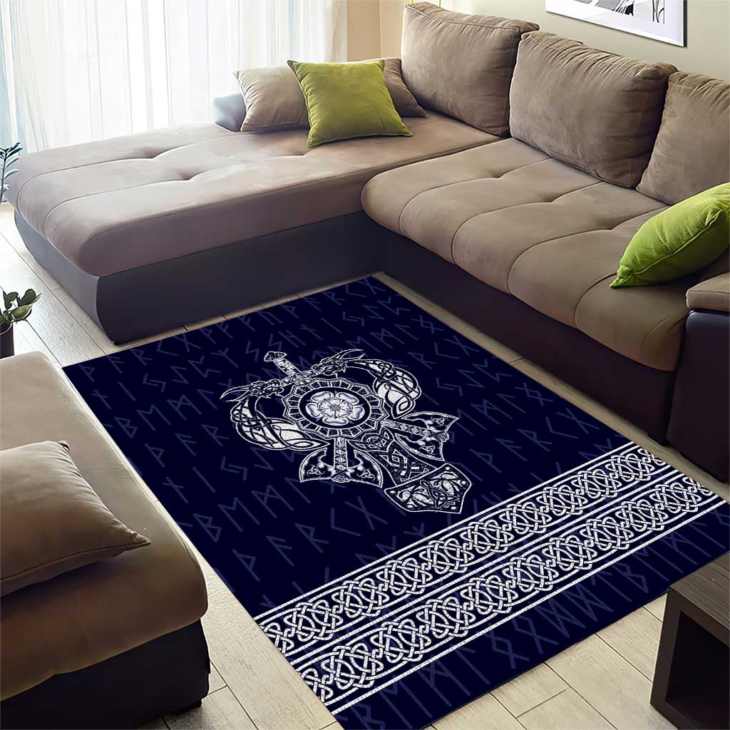 Vikings from Yorkshire Area Rug Blue Spirit of Jorvik - Wonder Print Shop