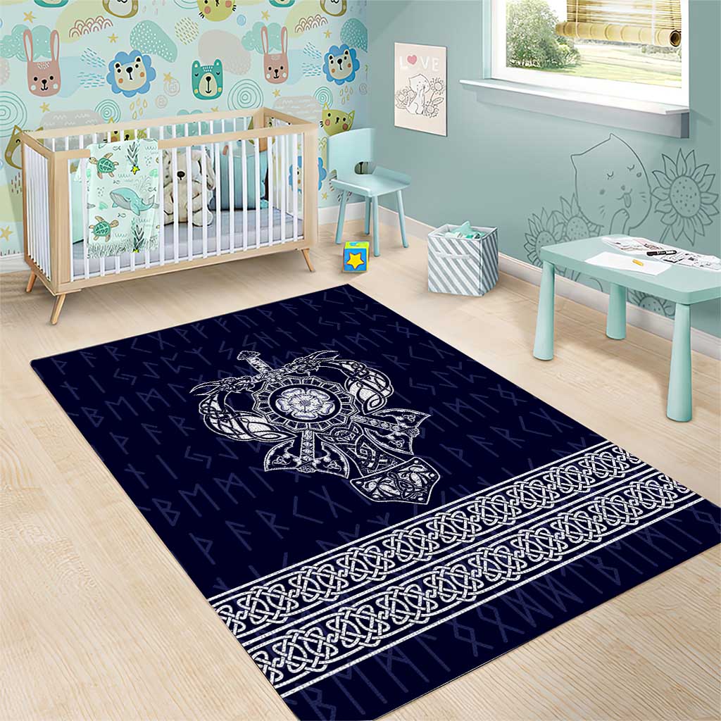 Vikings from Yorkshire Area Rug Blue Spirit of Jorvik - Wonder Print Shop