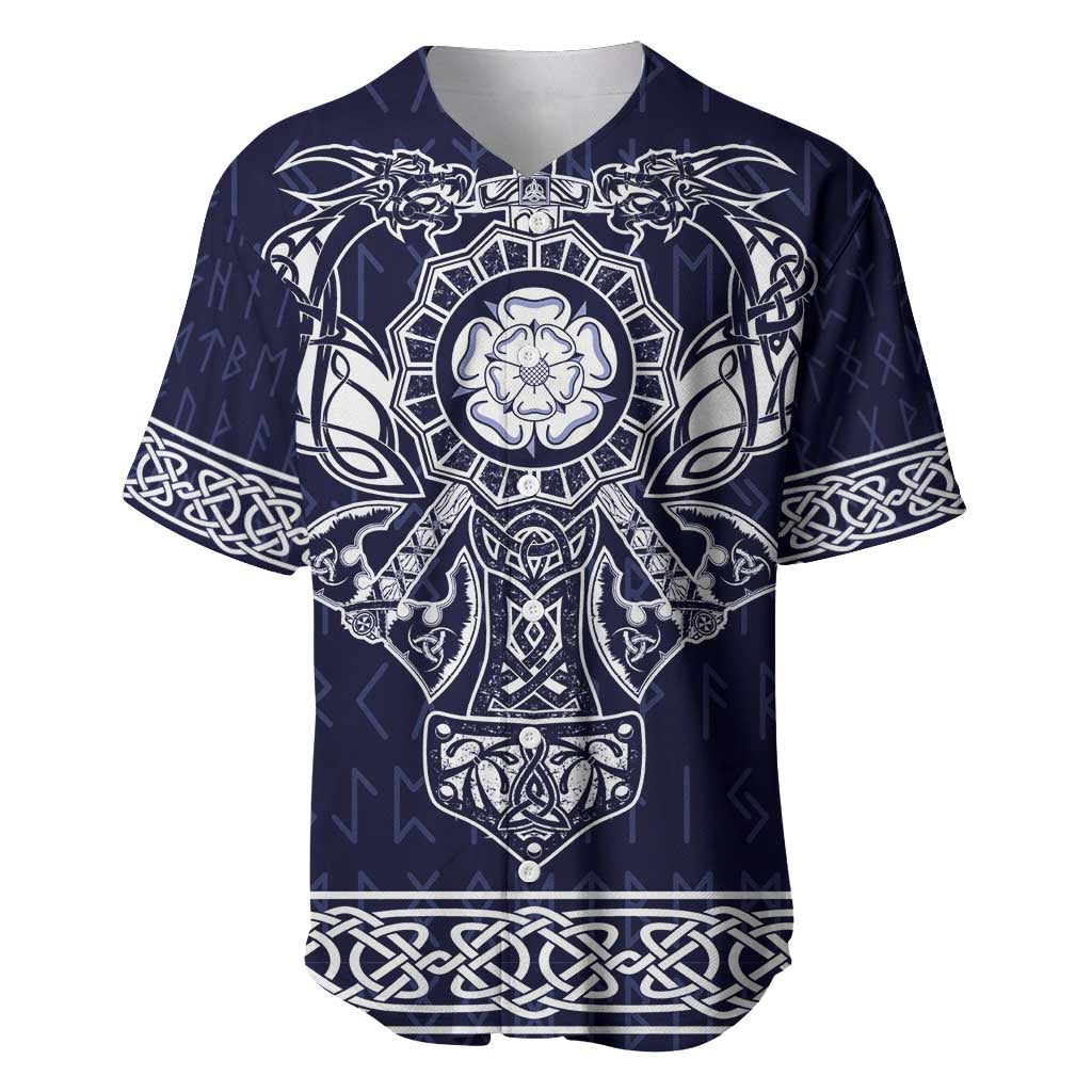 Vikings from Yorkshire Baseball Jersey Blue Spirit of Jorvik - Wonder Print Shop
