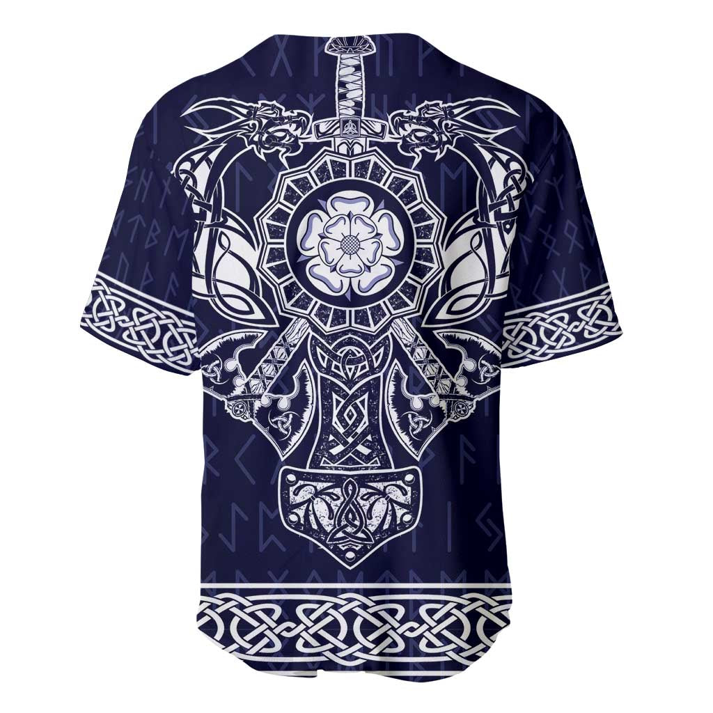 Vikings from Yorkshire Baseball Jersey Blue Spirit of Jorvik - Wonder Print Shop