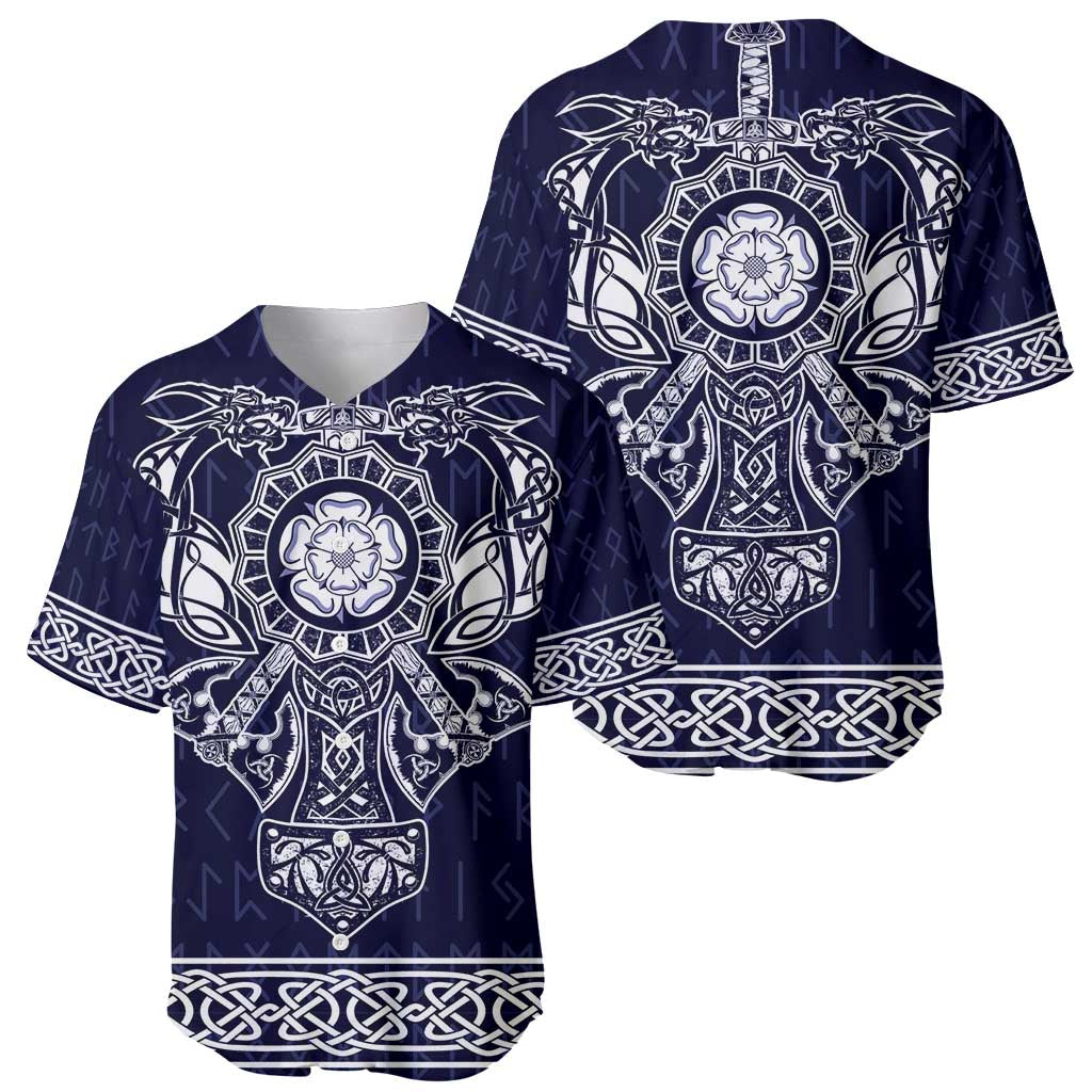 Vikings from Yorkshire Baseball Jersey Blue Spirit of Jorvik - Wonder Print Shop