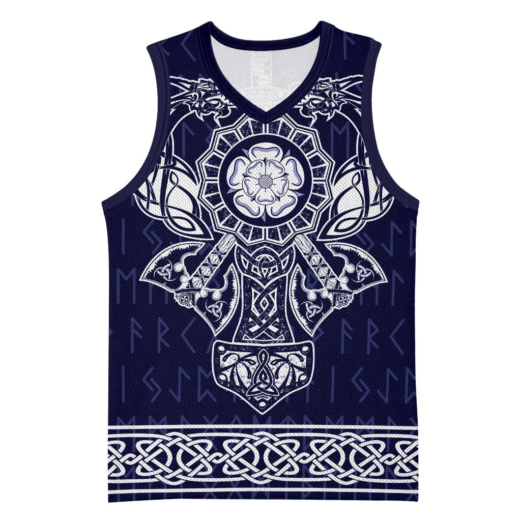 Vikings from Yorkshire Basketball Jersey Blue Spirit of Jorvik - Wonder Print Shop