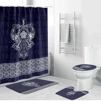 Vikings from Yorkshire Bathroom Set Blue Spirit of Jorvik - Wonder Print Shop