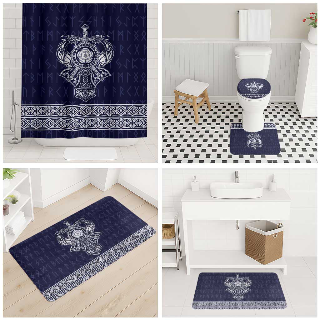 Vikings from Yorkshire Bathroom Set Blue Spirit of Jorvik - Wonder Print Shop