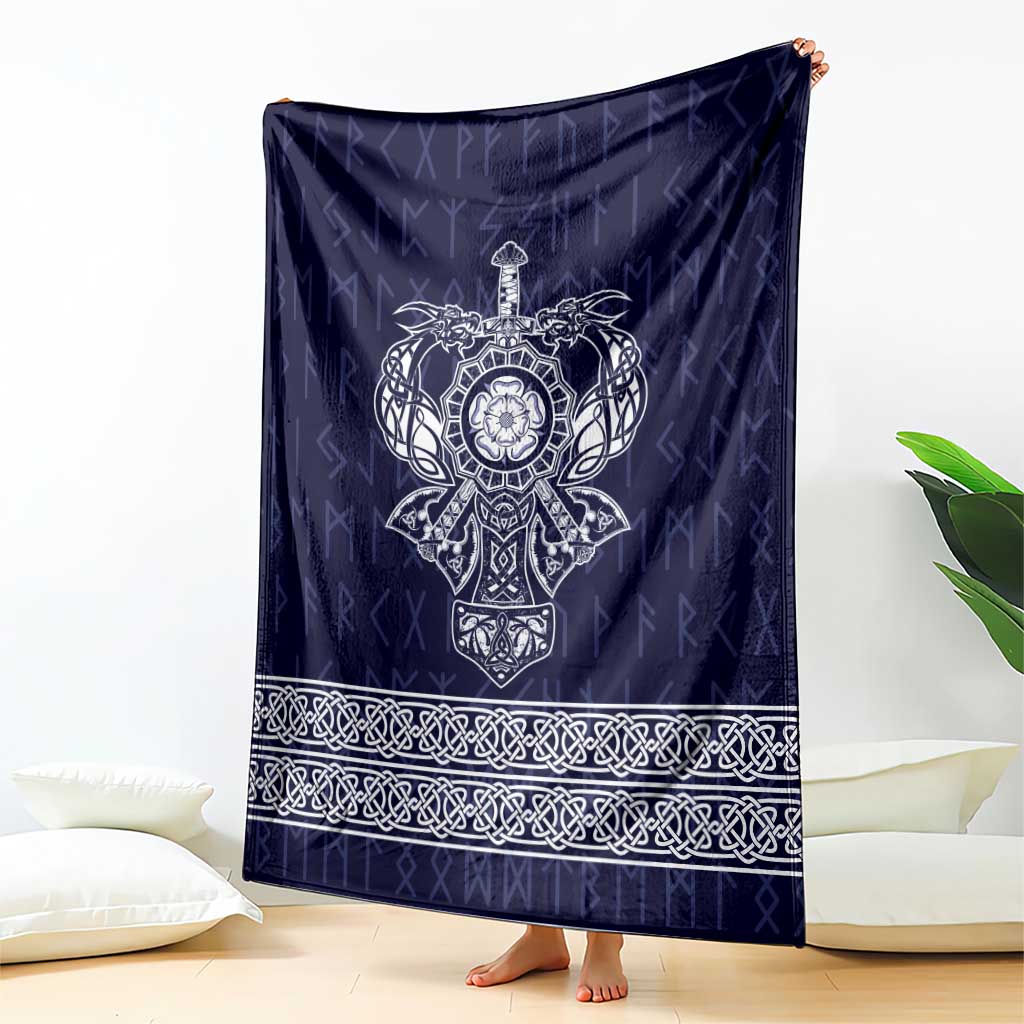 Vikings from Yorkshire Blanket Blue Spirit of Jorvik - Wonder Print Shop