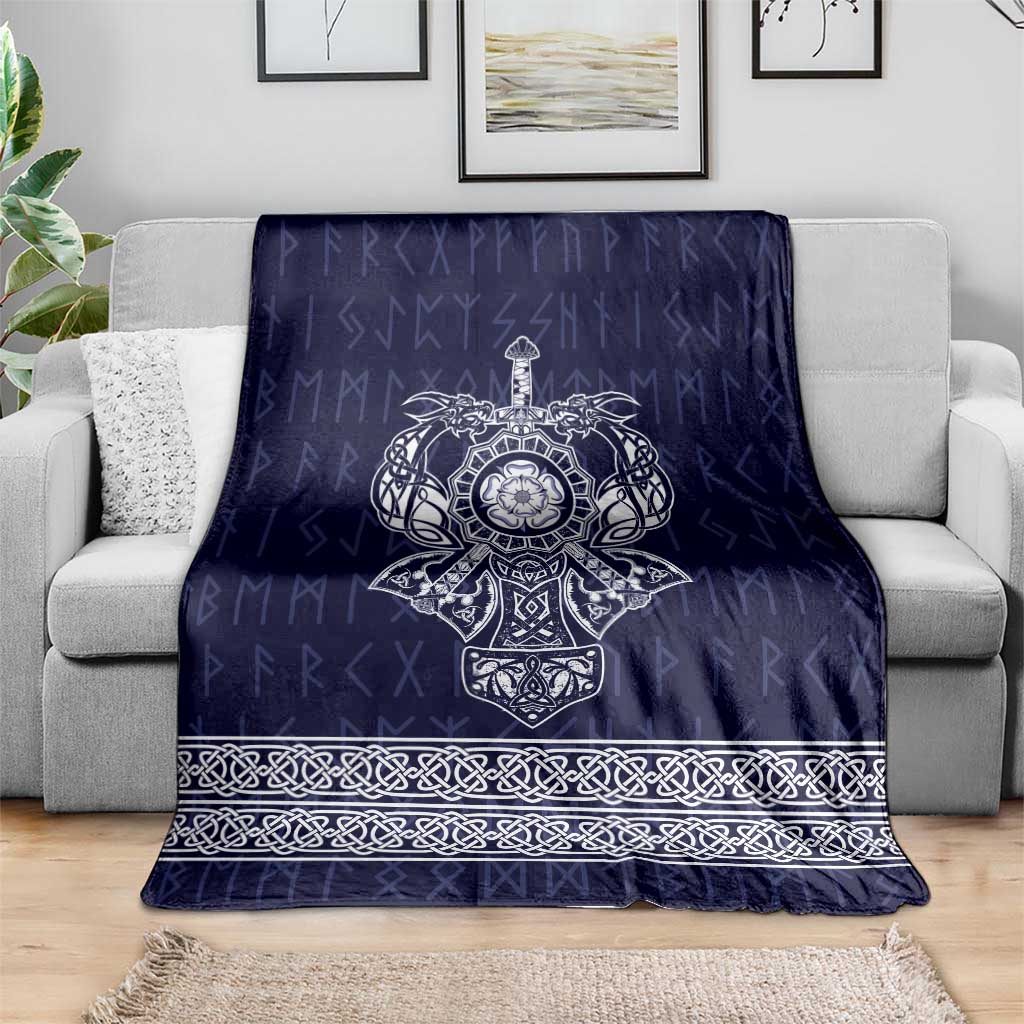 Vikings from Yorkshire Blanket Blue Spirit of Jorvik - Wonder Print Shop