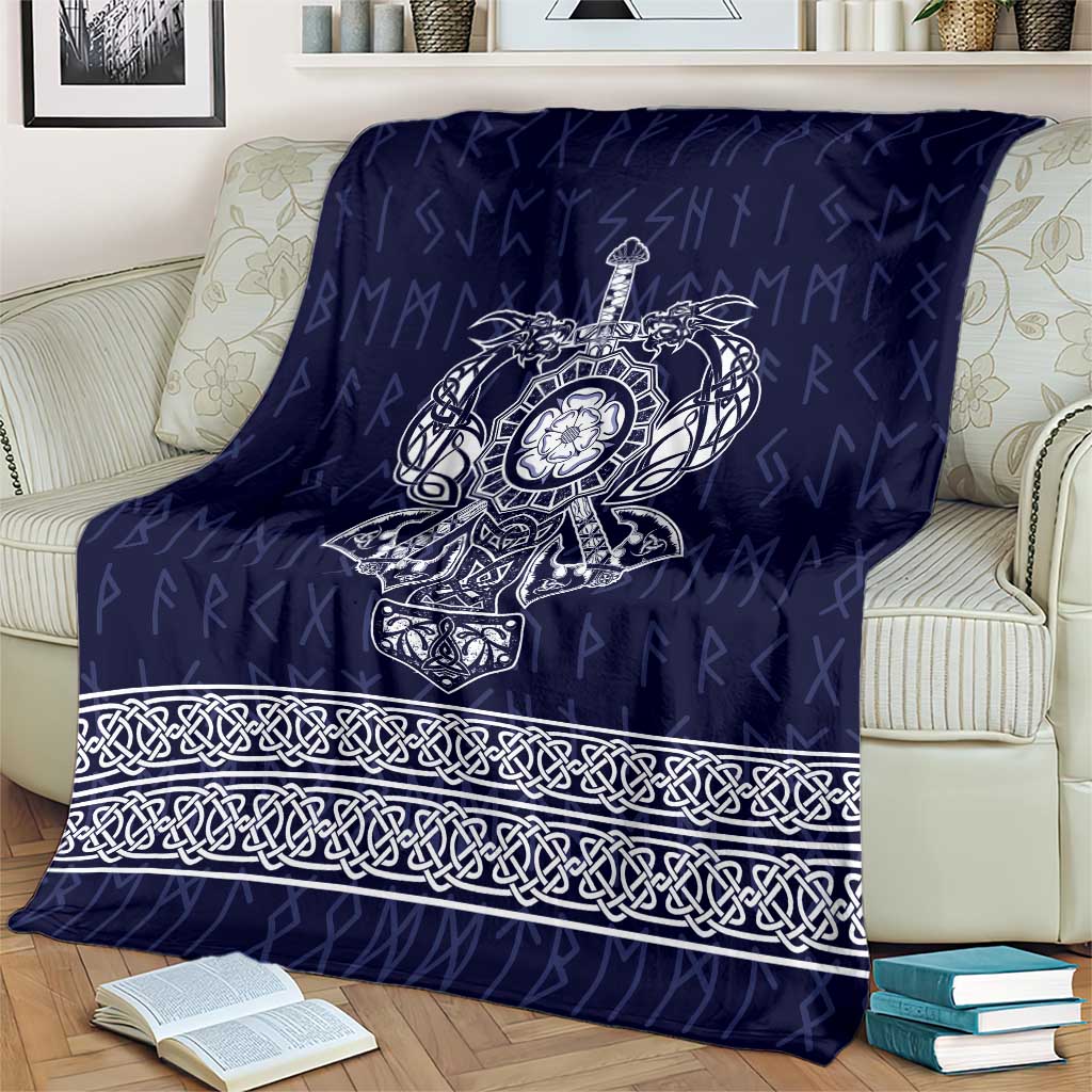 Vikings from Yorkshire Blanket Blue Spirit of Jorvik - Wonder Print Shop