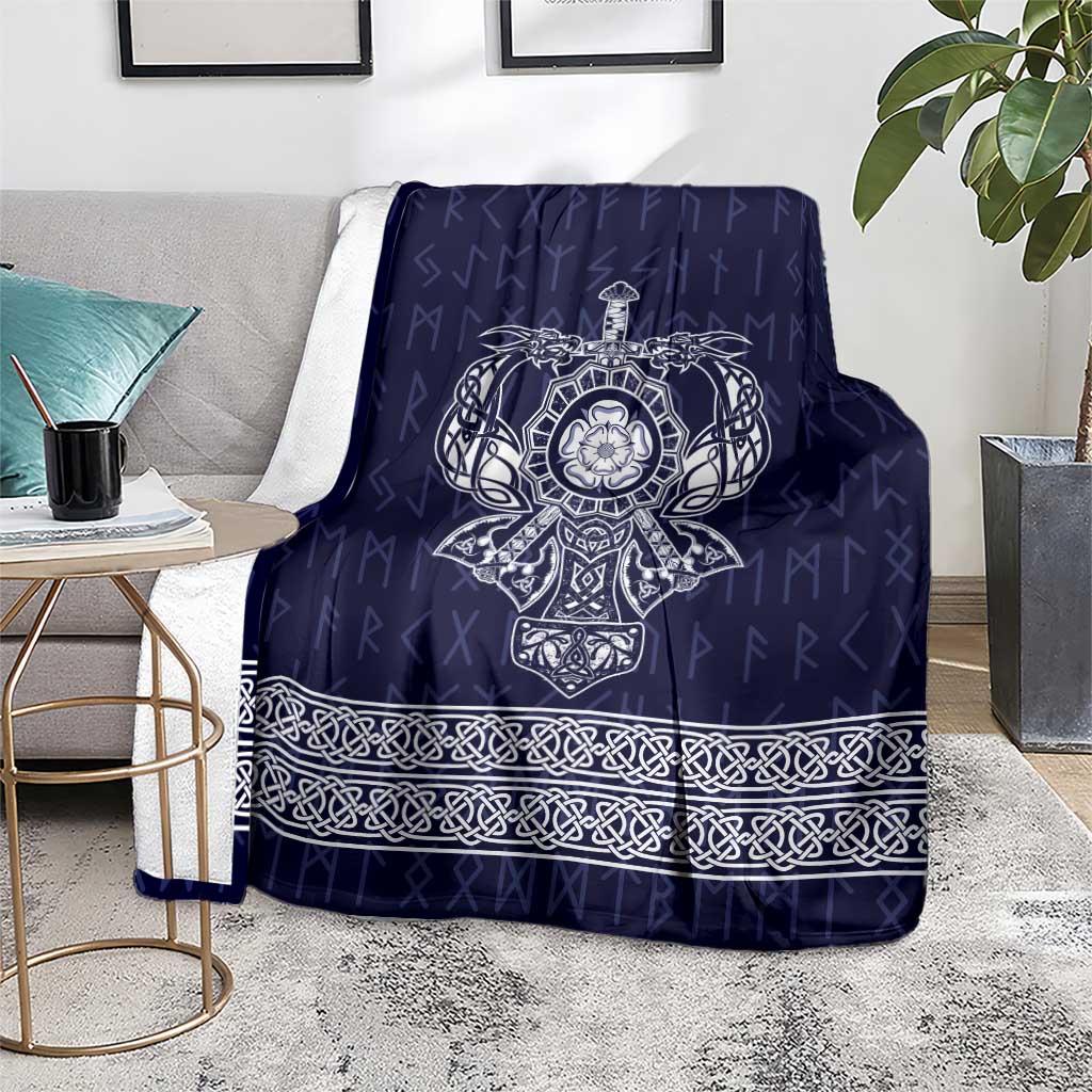 Vikings from Yorkshire Blanket Blue Spirit of Jorvik - Wonder Print Shop