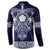 Vikings from Yorkshire Button Sweatshirt Blue Spirit of Jorvik - Wonder Print Shop