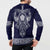 Vikings from Yorkshire Button Sweatshirt Blue Spirit of Jorvik - Wonder Print Shop