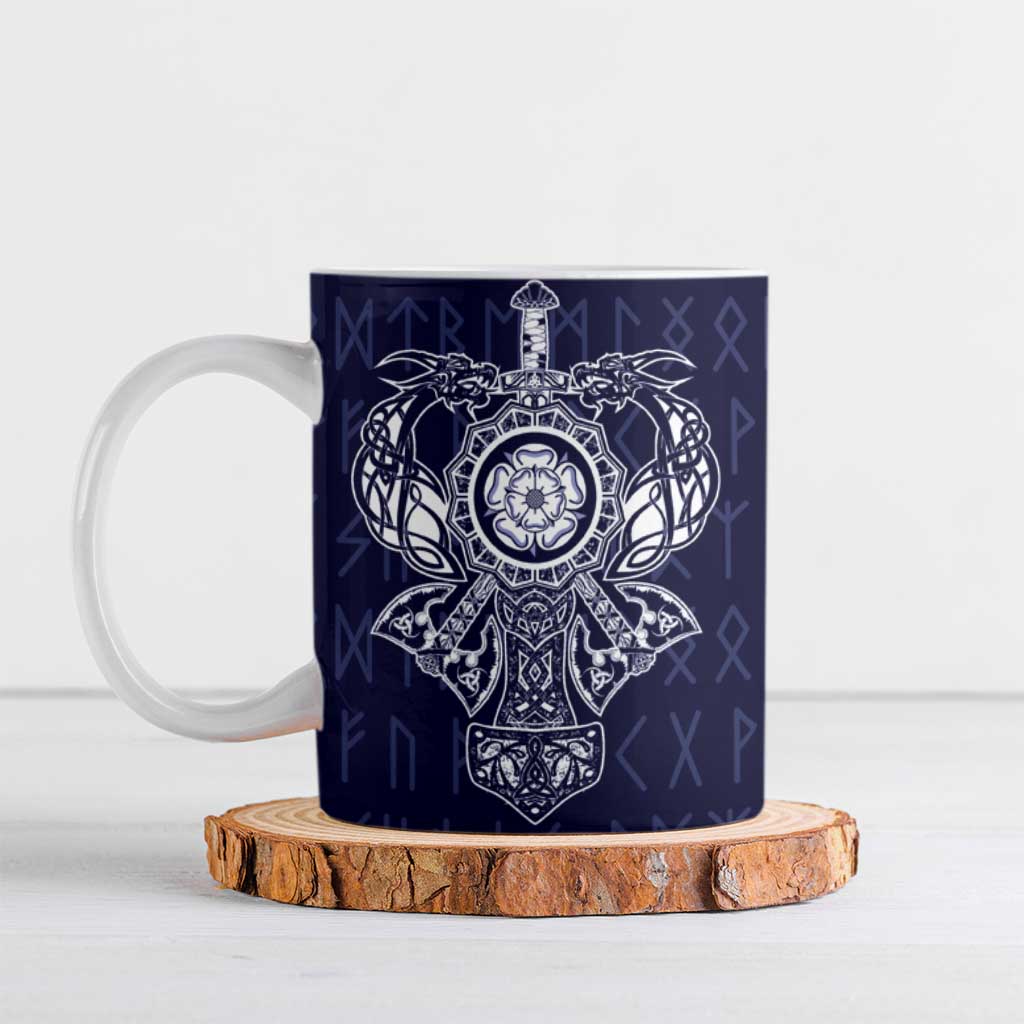 Vikings from Yorkshire Ceramic Mug Blue Spirit of Jorvik - Wonder Print Shop