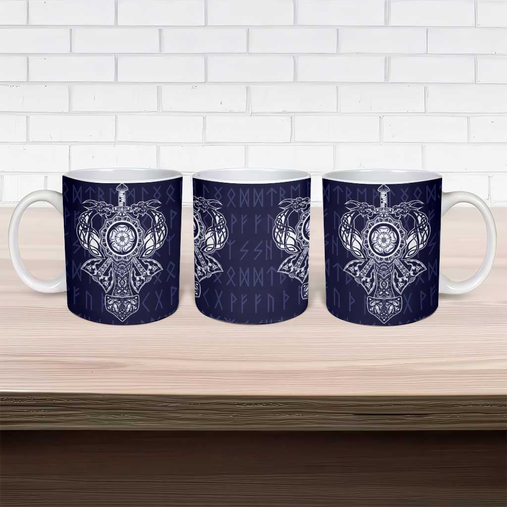 Vikings from Yorkshire Ceramic Mug Blue Spirit of Jorvik - Wonder Print Shop