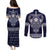 Vikings from Yorkshire Couples Matching Puletasi and Long Sleeve Button Shirt Blue Spirit of Jorvik - Wonder Print Shop