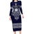 Vikings from Yorkshire Family Matching Long Sleeve Bodycon Dress and Hawaiian Shirt Blue Spirit of Jorvik - Wonder Print Shop