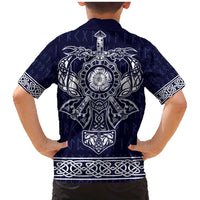 Vikings from Yorkshire Family Matching Mermaid Dress and Hawaiian Shirt Blue Spirit of Jorvik - Wonder Print Shop