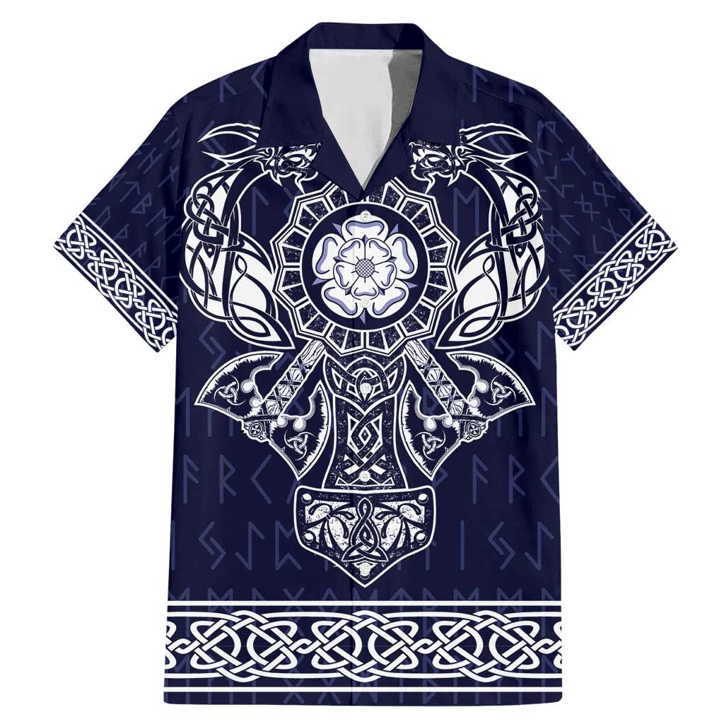 Vikings from Yorkshire Family Matching Mermaid Dress and Hawaiian Shirt Blue Spirit of Jorvik - Wonder Print Shop