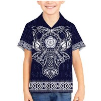 Vikings from Yorkshire Family Matching Mermaid Dress and Hawaiian Shirt Blue Spirit of Jorvik - Wonder Print Shop