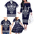 Vikings from Yorkshire Family Matching Off The Shoulder Long Sleeve Dress and Hawaiian Shirt Blue Spirit of Jorvik - Wonder Print Shop