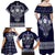 Vikings from Yorkshire Family Matching Off Shoulder Maxi Dress and Hawaiian Shirt Blue Spirit of Jorvik - Wonder Print Shop