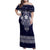 Vikings from Yorkshire Family Matching Off Shoulder Maxi Dress and Hawaiian Shirt Blue Spirit of Jorvik - Wonder Print Shop